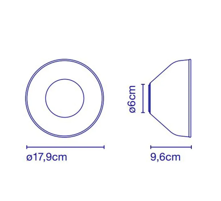 Applique*Marset Applique murale, Aura, , LED, 2700K, 448lm, Ø17,9cm, P9,6cm - opale