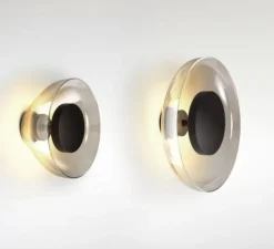 Applique*Marset Applique murale, Aura Plus, , LED, 447lm, 2700k, Ø25,3cm, P9,5cm - verre fumé