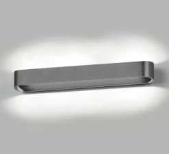 Applique murale, Aura W3, titanium, LED, dim, 3000K, 1980 lm, L46cm, H6cm - Light Point
