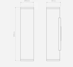Applique*Astro Applique murale, Ava 300, , IP44, L7,5cm, H30cm - laiton
