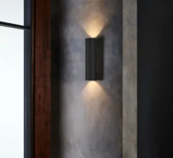 Applique*Astro Applique murale, Ava 300, texturé, IP44, L7,5cm, H30cm - noir