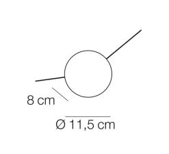 Applique*KDLN Applique murale, Azou 4, , avec prise et interrupteur, LED, 2700K, 1800lm, ∅11,5cm, P8cm (par unité) - marbre blanc