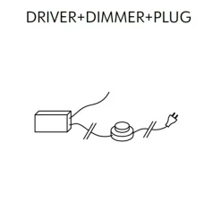 Applique*KDLN Applique murale, Azou 4, , avec prise et interrupteur, LED, 2700K, 1800lm, ∅11,5cm, P8cm (par unité) - marbre noir