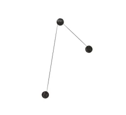 Applique*KDLN Applique murale, Azou 3, , avec prise et interrupteur, LED, 2700K, 1350lm, ∅11,5cm, P8cm (par unité) - marbre noir