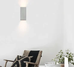 Applique murale, [B8], gris, argent, L10cm, H23cm - GANTLights