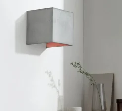 Applique*GANTLights Applique murale, [B3], Gris clair, bronze, H14cm, Ø14cm - gris, bronze