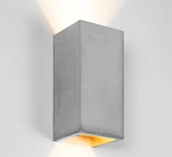 Applique murale, [B8], gris, or, L10cm, H23cm - GANTLights