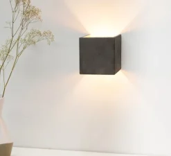 Applique murale, [b3], gris, or, H14cm, Ø14cm - GANTLights