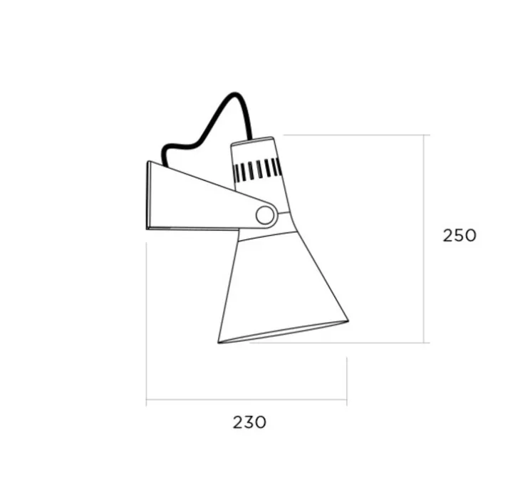 Applique murale, B3, noir, Ø23cm, H25cm - Disderot