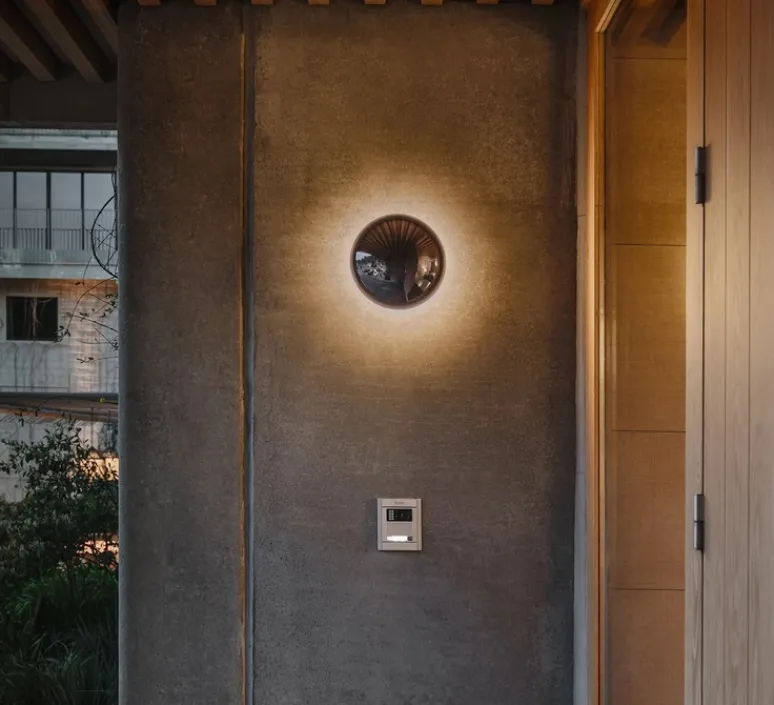 Applique*Marset Applique murale, Babila 28, , IP65, LED, dim, 2700k, 571 lm, Ø28cm, H28cm - acier poli