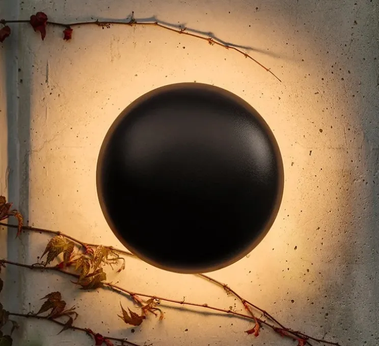 Applique murale, Babila 28, marron, IP65, LED, dim, 2700k, 571 lm, Ø28cm, P11,4cm - Marset