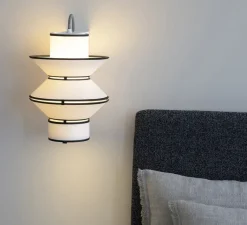 Applique*DesignHeure Applique murale, Baby Tower, , L29cm, H38cm - blanc bordures noires