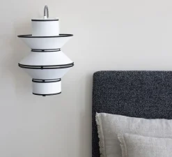 Applique*DesignHeure Applique murale, Baby Tower, , L29cm, H38cm - blanc bordures noires