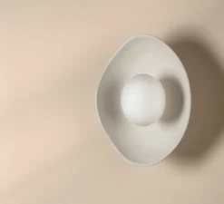 Applique murale, Bacia, blanc mat, laiton, Ø30,5cm, H30,5cm - Hudson Valley Lighting
