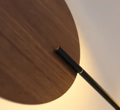 Applique murale, Ballon Wall 5, modèle B, noir et chêne, LED, 3000K, 800lm, L72,2cm, H58,9cm - TUNTO