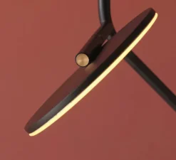 Applique murale, Ballon Wall 5, modèle B, noir et chêne, LED, 3000K, 800lm, L72,2cm, H58,9cm - TUNTO