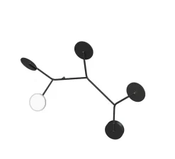 Applique*Tunto Applique murale, Ballon Wall 5, modèle A, , LED, 3000K, 800lm, L72,2cm, H58,9cm - noir