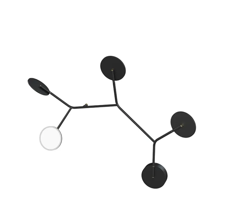 Applique*Tunto Applique murale, Ballon Wall 5, modèle A, , LED, 3000K, 800lm, L72,2cm, H58,9cm - noir