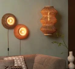 Applique*Good&Mojo Applique murale, Barbados, , Ø35cm, H35cm - naturel et marron