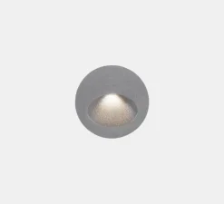 Applique*LEDS C4 Applique murale, Bat Round Oval, , IP66, LED, 3000K, 77 lm, Ø5,2cm, H4cm - gris