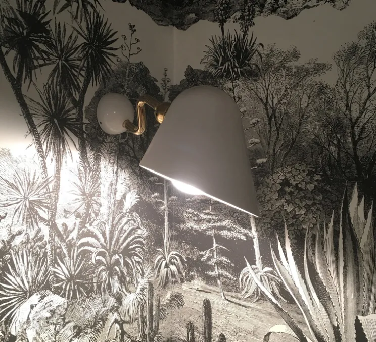 Applique murale, Beghina, blanc brillant, laiton, LED, 3000K, 200lm, L15cm, H14cm - Tato Italia