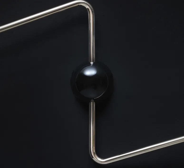 Applique*Tato Italia Applique murale, Beghina, , L147cm, H39cm - noir brillant, laiton