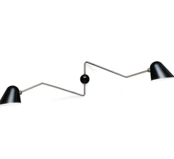 Applique*Tato Italia Applique murale, Beghina, , L147cm, H39cm - noir brillant, laiton