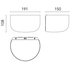 Applique murale, Bellhop Wall Up, blanc, IP44, LED, dim, 2700K, 1600 lm, Ø18cm, H10,5cm - Flos