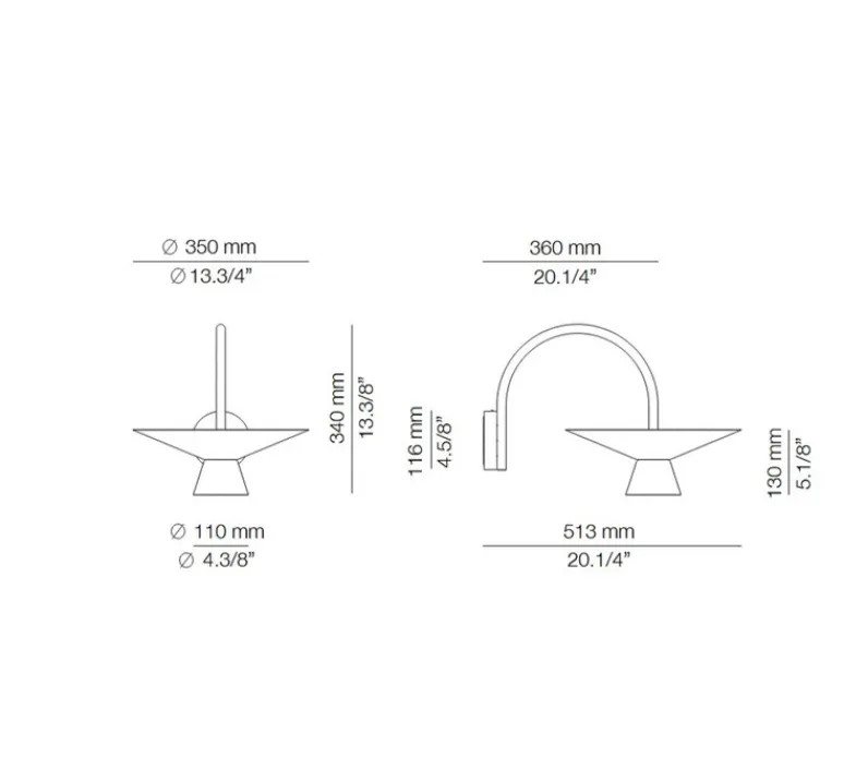 Applique*Estiluz Applique murale, Belt 4140, , 2700k, L51,3cm, H33,9cm - Champagne