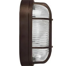 Applique murale, Benji, marron, IP44, L11cm, H22cm - Zangra