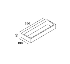 Applique*Wever&Ducré Applique murale, Bento 3,6, , LED, L36cm, H4,6cm - blanc