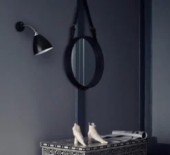 Applique*Gubi Applique murale, Best-Lite BL7, et chrome, Ø16cm, H29cm - noir