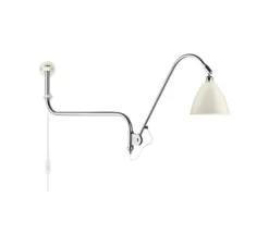 Applique murale, Best-Lite BL10, chrome, blanc, Ø16cm, L58cm - Gubi