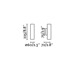 Applique*Faro Applique murale bidirectionnelle, Stan, , L6cm, H22,5cm - noir