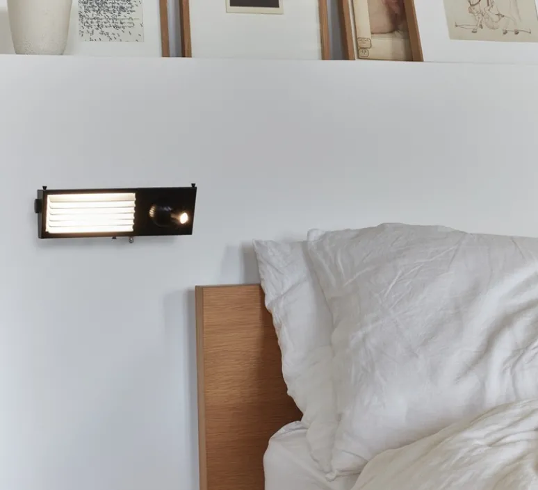 Applique*DCW éditions Paris Applique murale, Biny Bedside left, , LED, 2700K, 600 lm, L27cm, H8,5cm - noir et blanc