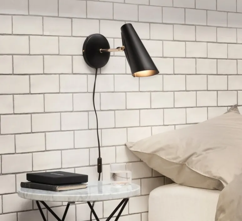 Applique*Northern Applique murale, Birdy Short, , LED, H19cm, L31,5cm - noir, laiton