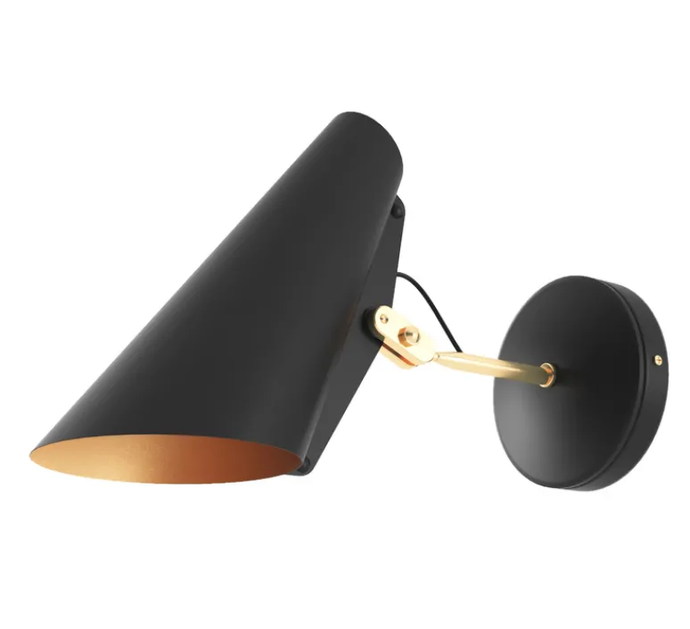 Applique*Northern Applique murale, Birdy Short, , LED, H19cm, L31,5cm - noir, laiton