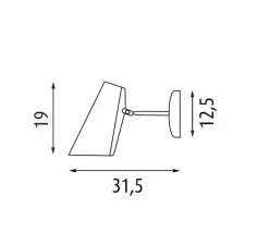 Applique*Northern Applique murale, Birdy Short, , LED, H19cm, L31,5cm - noir, laiton