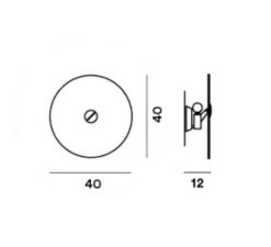 Applique*Foscarini Applique murale, Bit 3, , L40cm, H40cm - blanc