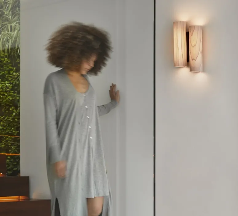 Applique*LZF Applique murale, Black Note DU, , LED, 3000K, 2884lm, L20cm, H34cm - gris, métal finition noir mat