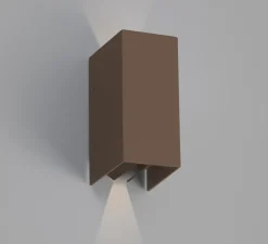 Applique murale, Blind, rouille, LED, 3000k, 90lm, IP54, L7,4cm, H16,5cm - Faro