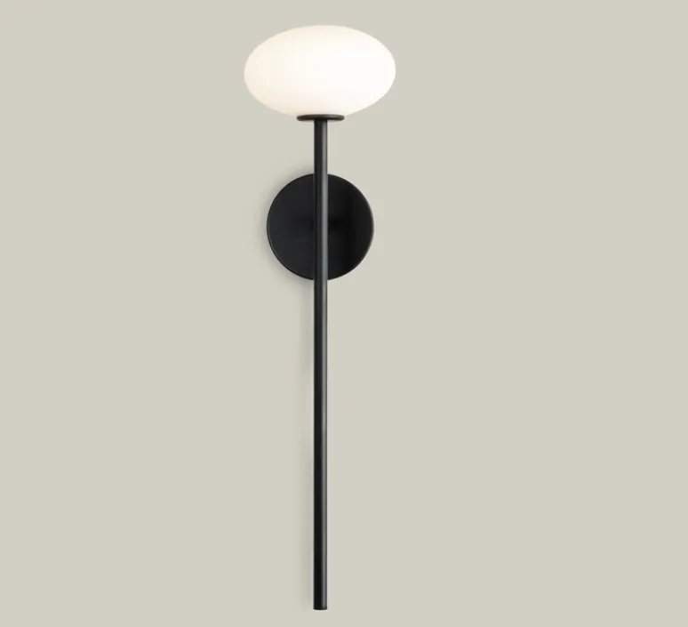 Applique*LEDS C4 Applique murale, Bloom, blanc & noir, IP44, LED, 2700K, 262 lm, Ø12,4cm, H45,5cm - blanc & noir