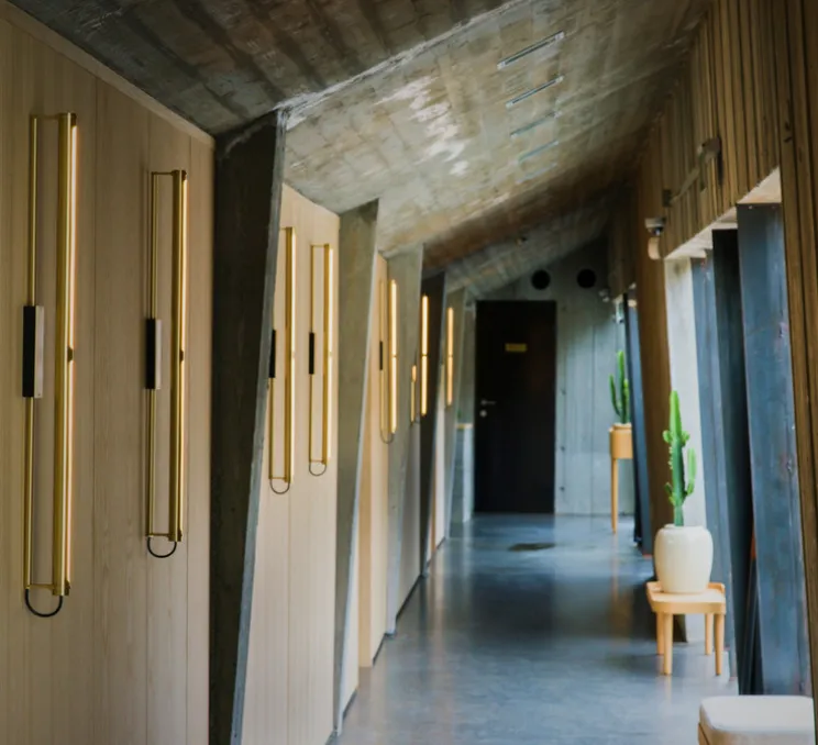 Applique murale, Bloomsbury 800, Direct, laiton, LED, dim, 2700K, lm, Ø3cm, H80cm - Rubn