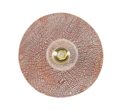 Applique murale, Bog Oak céramique organique, rouge fer et laiton satiné, rouge fer, laiton satiné, Ø28cm, H28cm - Mullan Lighting