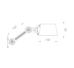 Applique*Tonone Applique murale, Bolt, , laiton, L31cm, H25cm - vert
