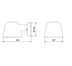 Applique*Belid Applique murale, Boo, , IP44, L25,3cm, H13,6cm - Graphite