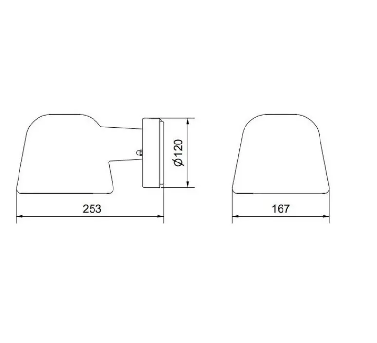 Applique*Belid Applique murale, Boo, , IP44, L25,3cm, H13,6cm - Graphite