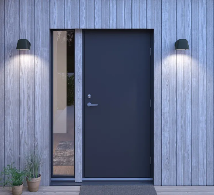 Applique murale, Boo, noir, IP44, L25,3cm, H13,6cm - Belid