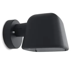 Applique murale, Boo, noir, IP44, L25,3cm, H13,6cm - Belid