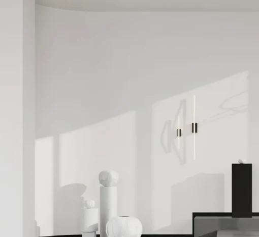 Applique murale, Bow, Mini, blanc, bronze, LED, 2400K, L5,5cm, H50cm - 101 Copenhagen